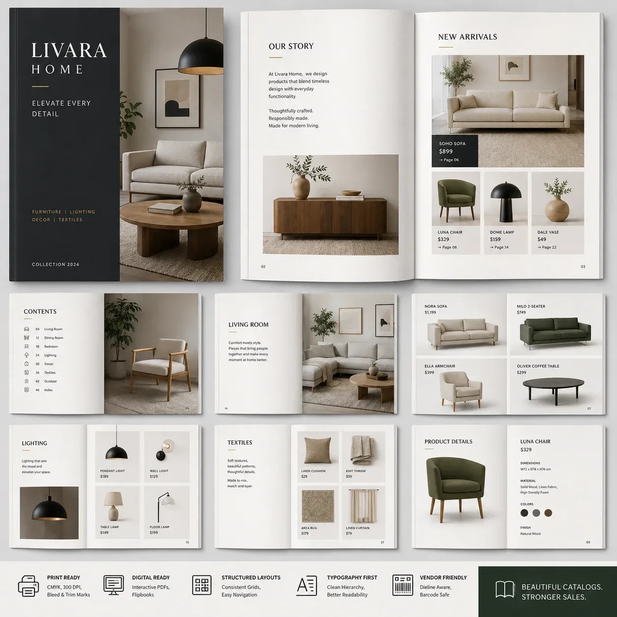 Catalog layout preview