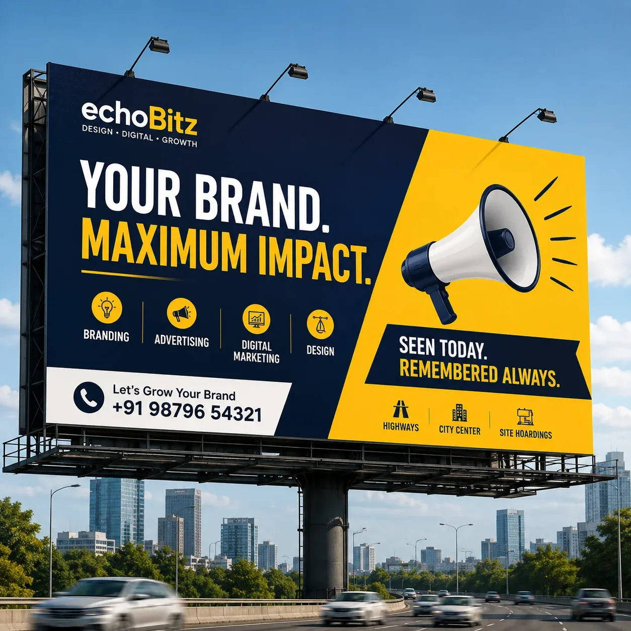 Hoarding and outdoor billboard design preview