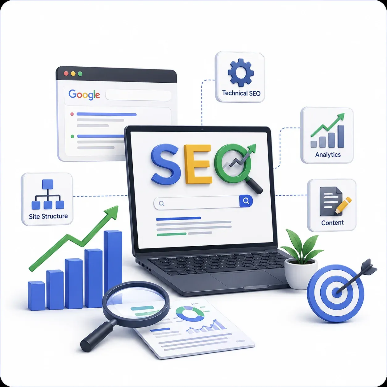 SEO strategy and analytics preview