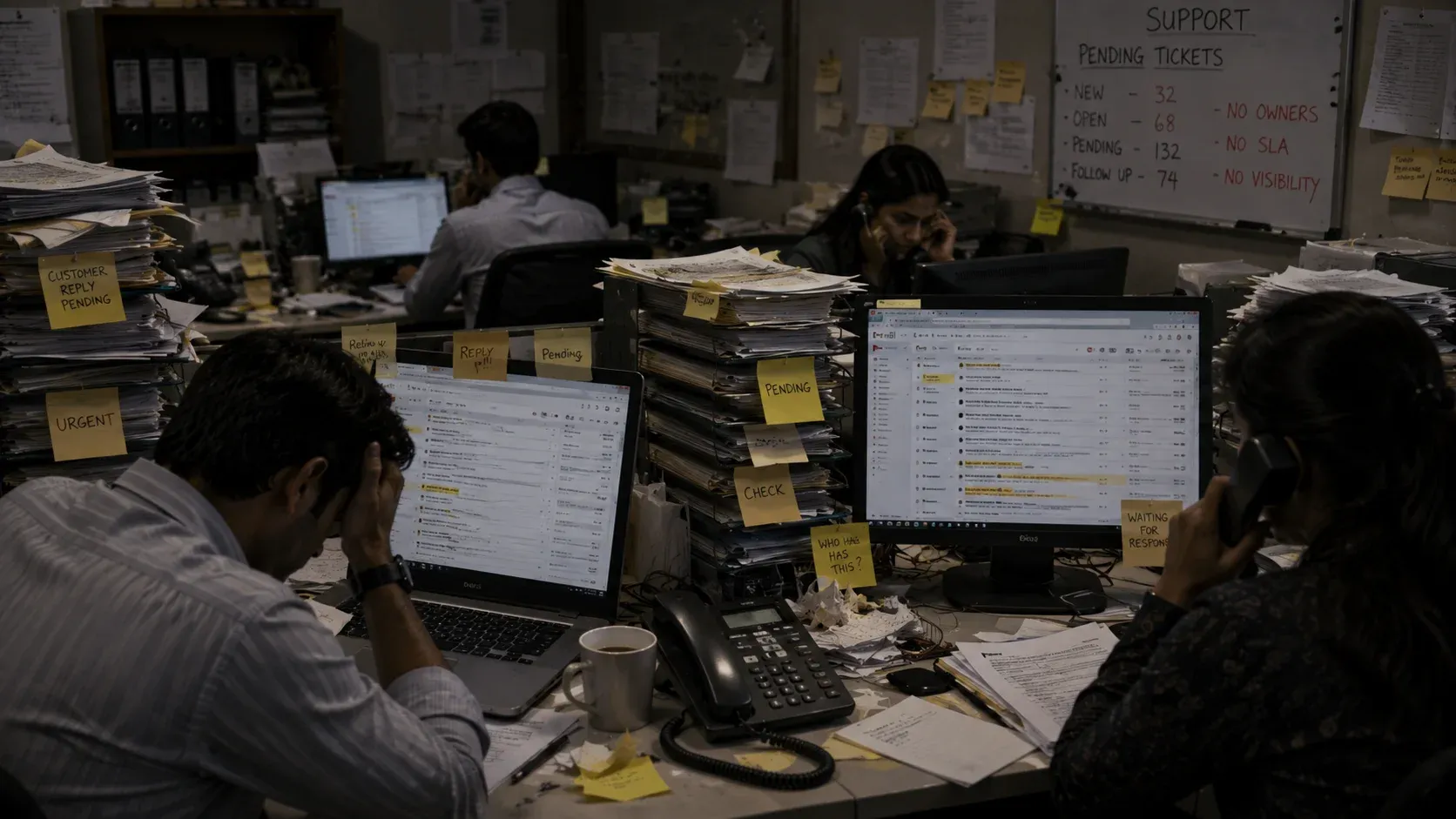 Traditional support desk drowning in email