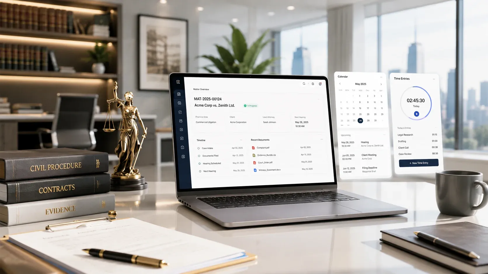 Modern legal practice with echoBitz dashboard