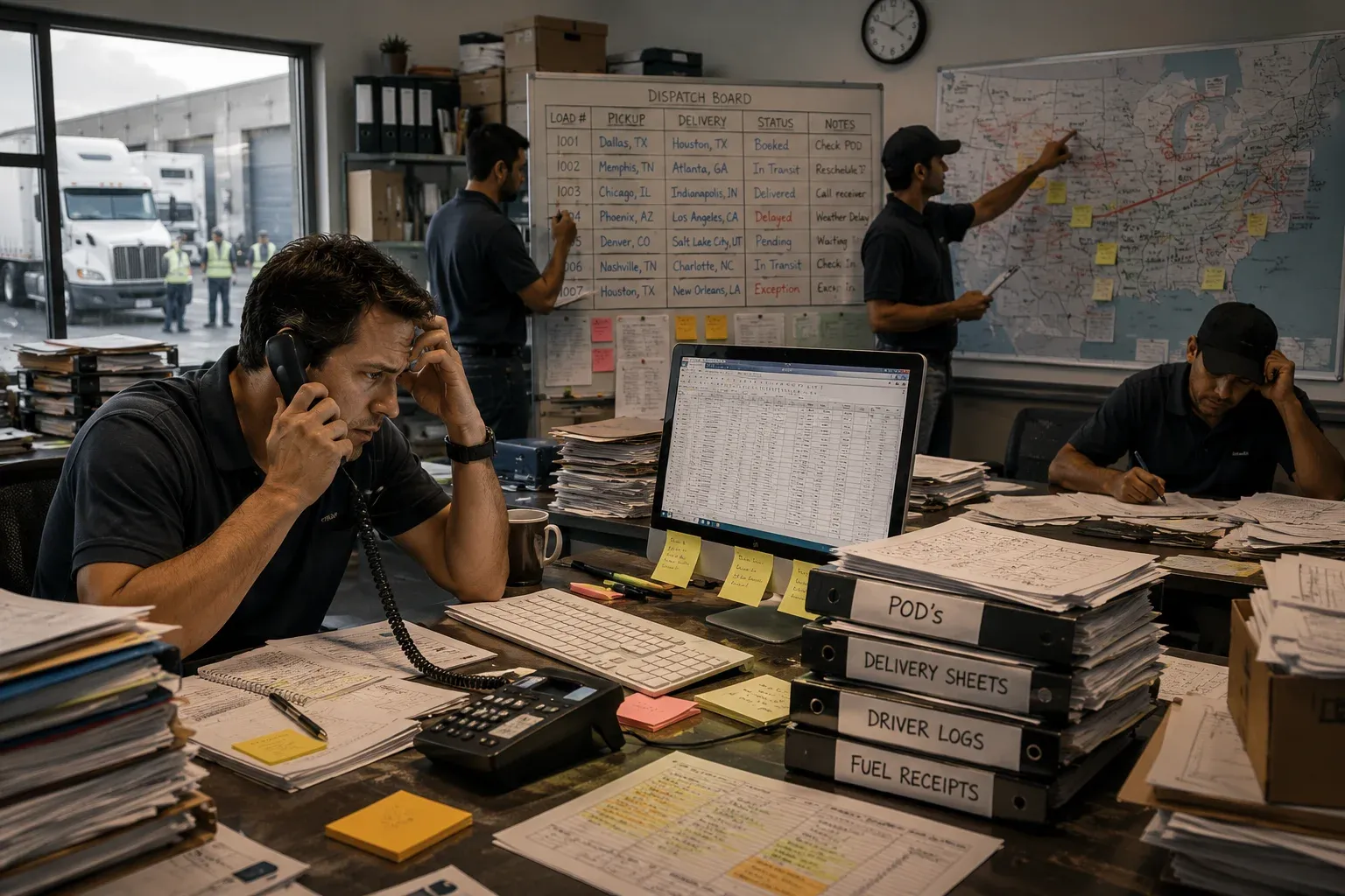 Traditional delivery operations with paper processes