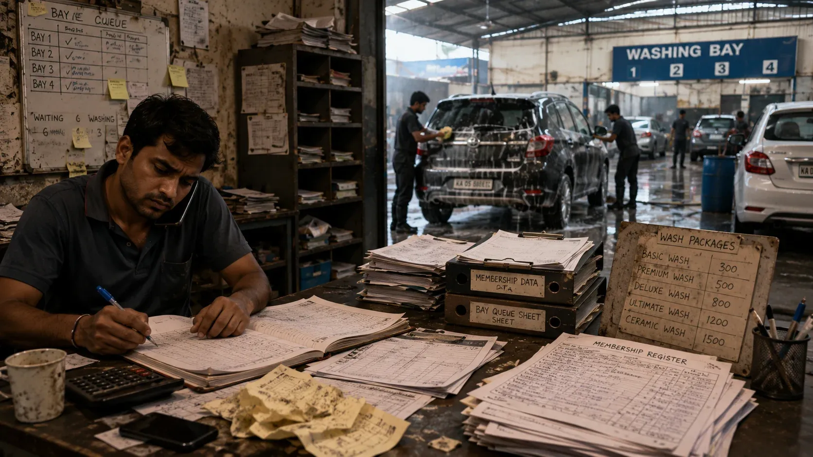 Traditional wash operations with paper processes