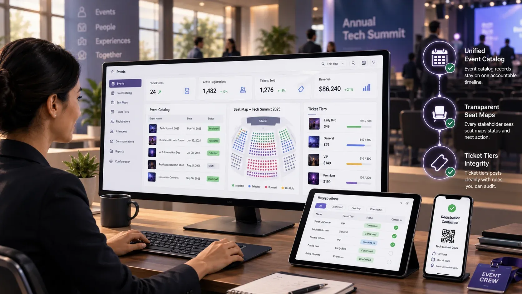 Modern events operations on echoBitz