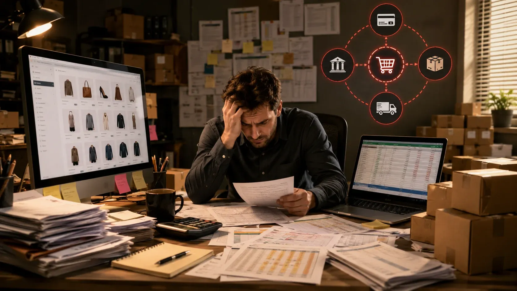 Traditional e-commerce operations with disconnected order handling