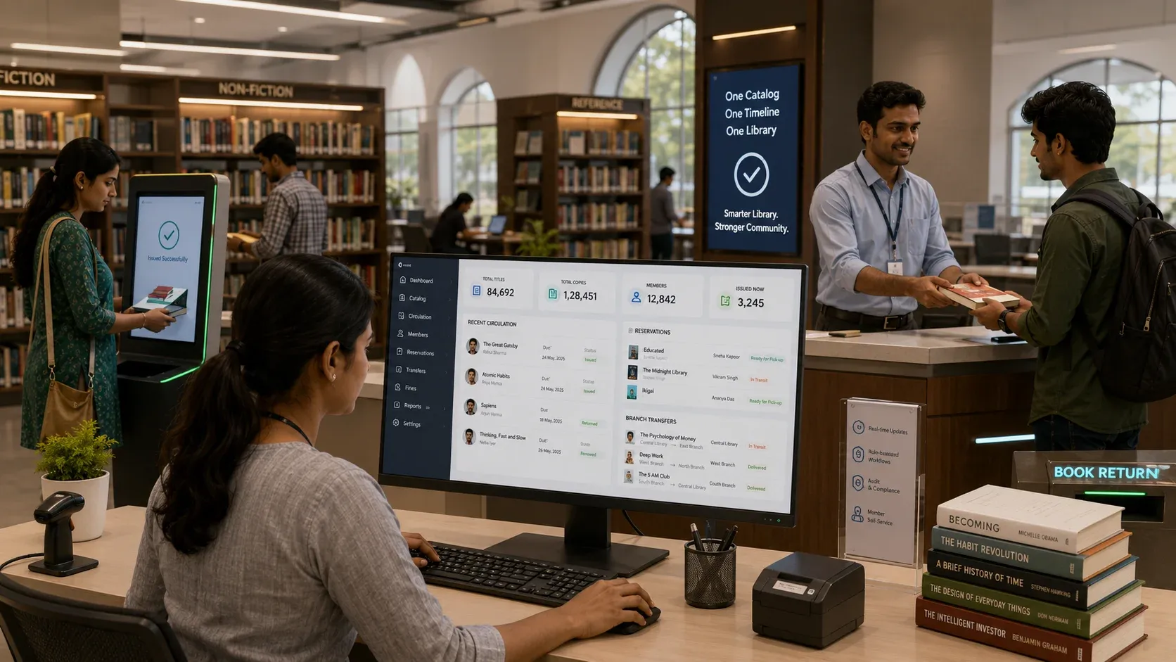 Modern library operations with echoBitz dashboard