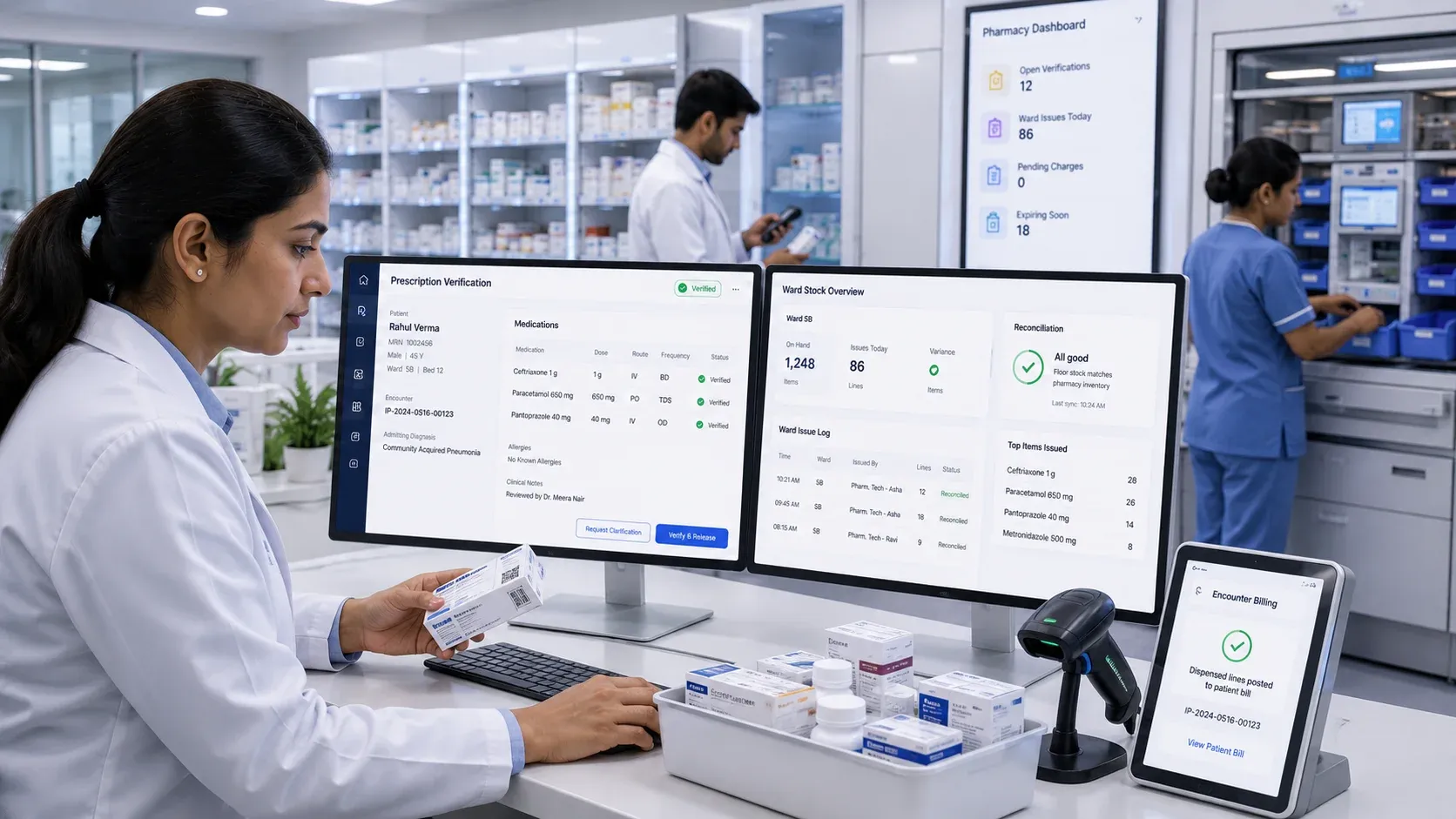 Modern hospital pharmacy operations on echoBitz