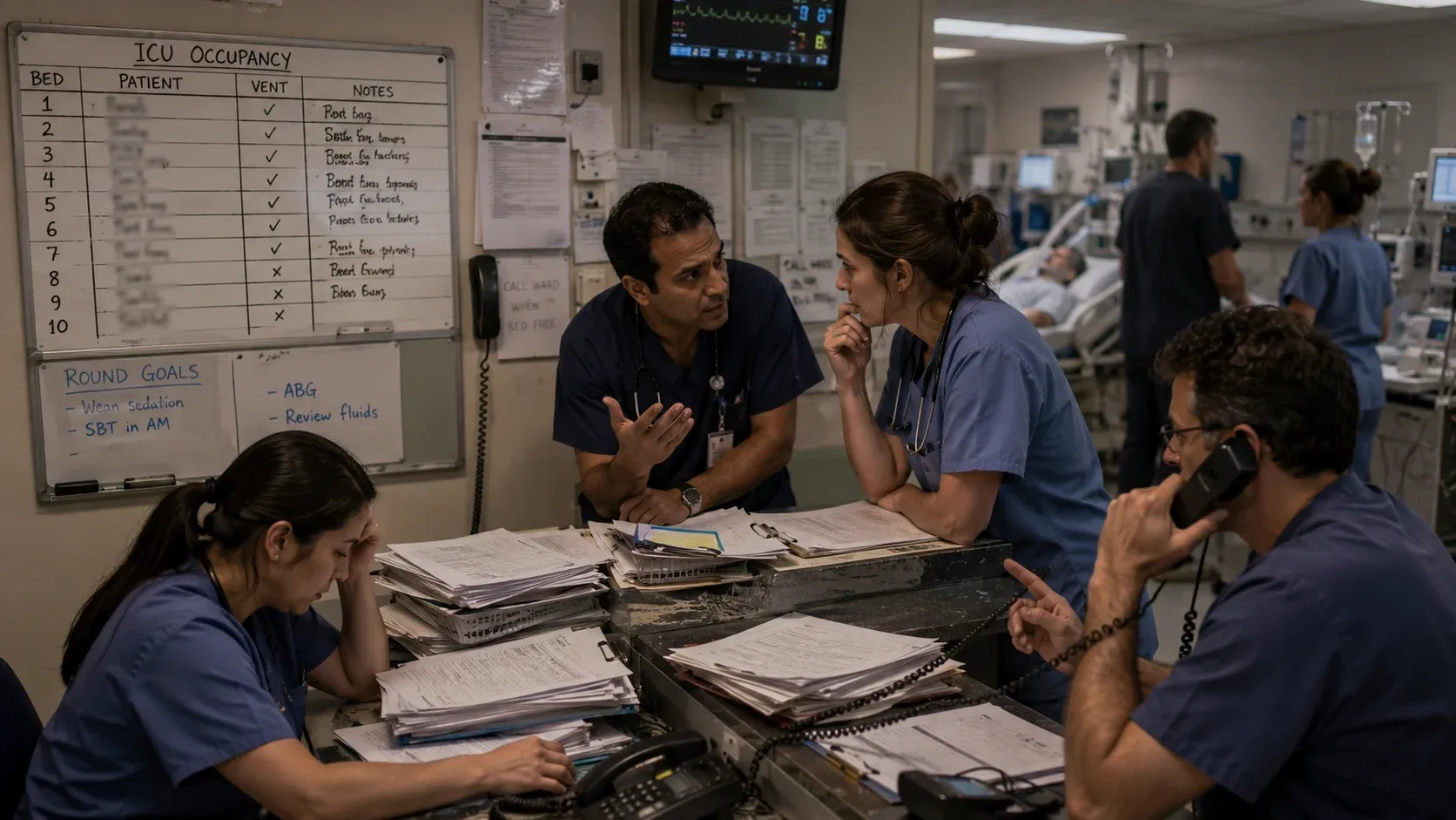 Traditional ICU operations with paper processes
