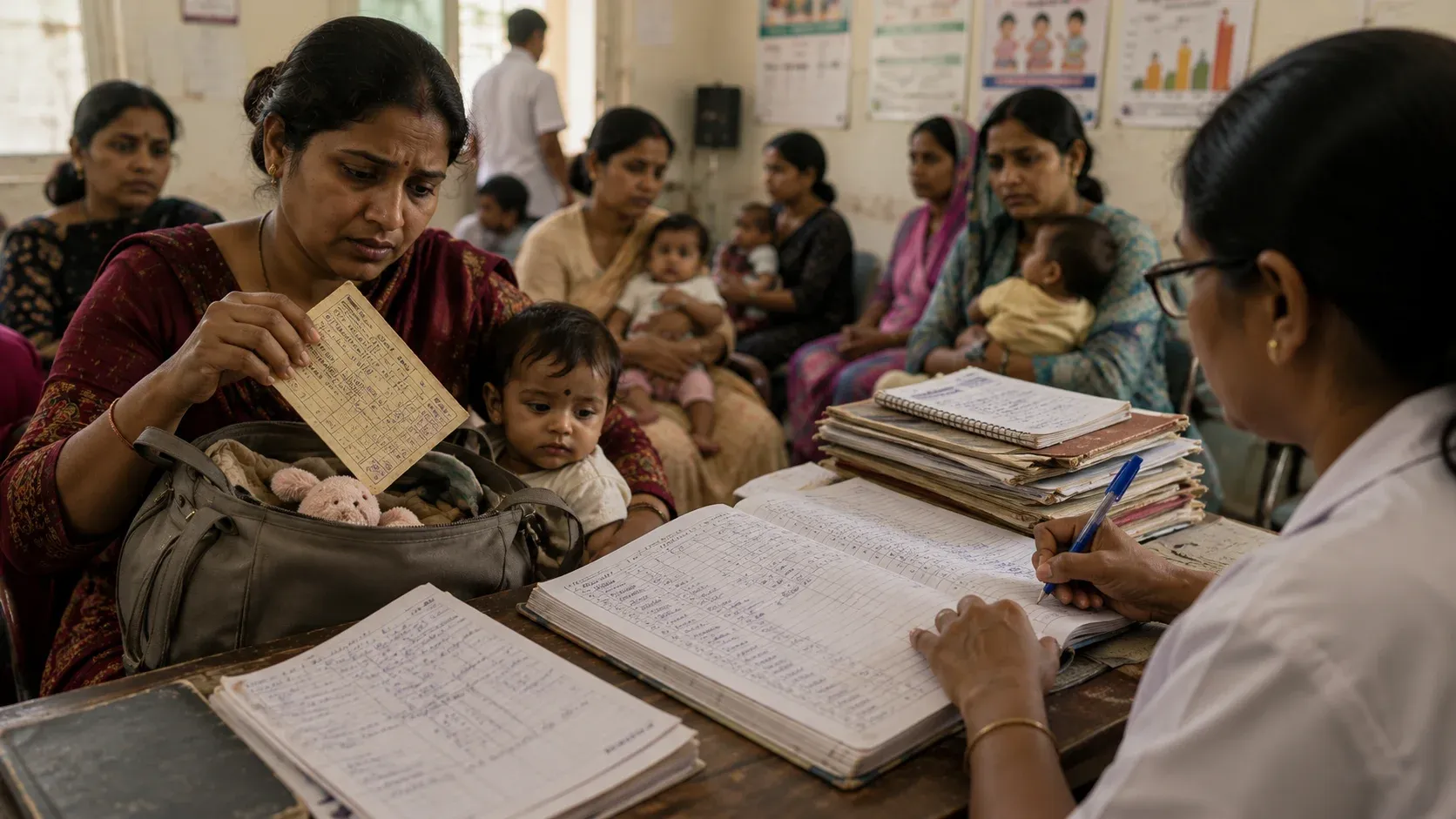 Traditional pediatric operations with paper processes