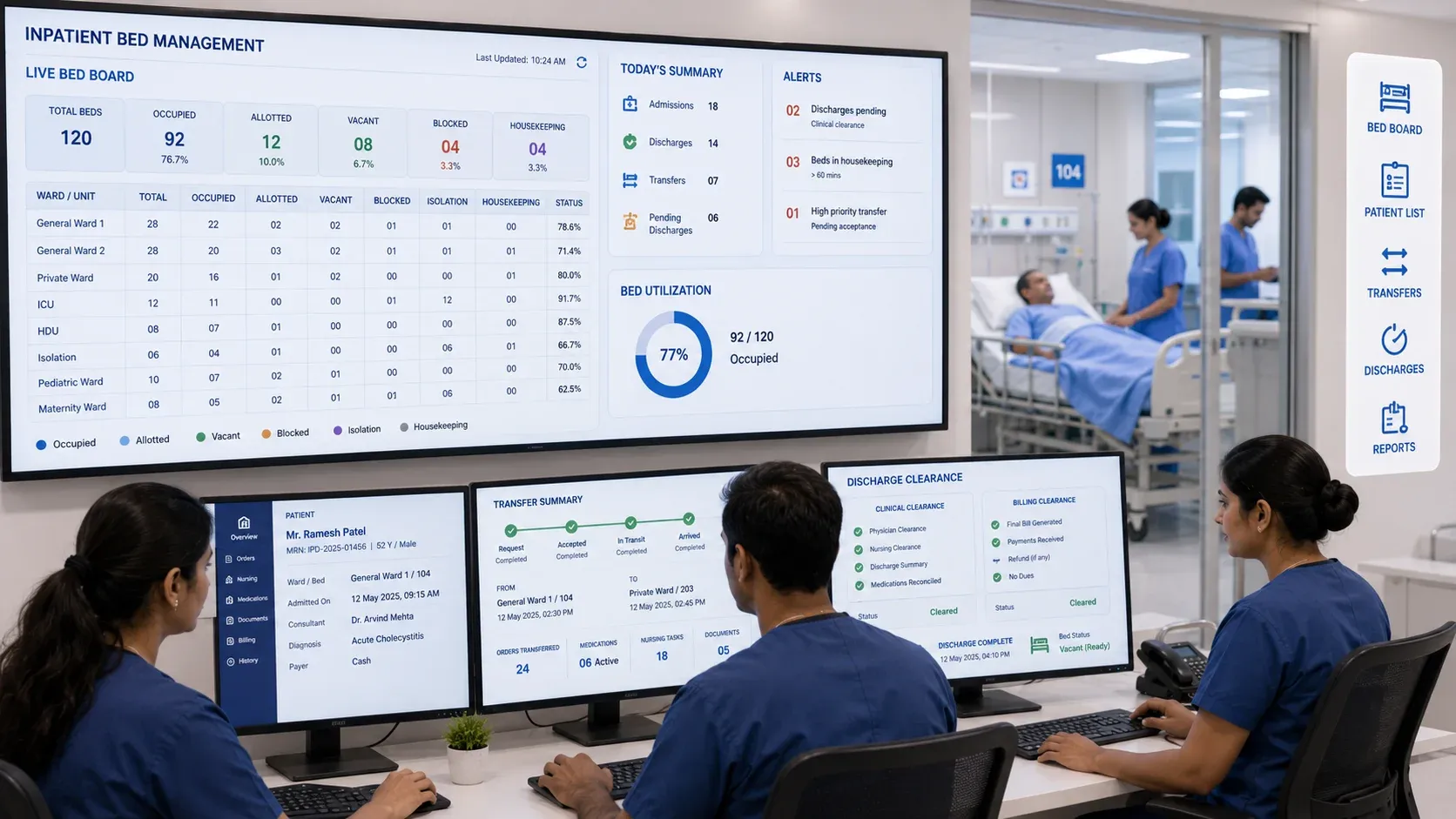 Modern inpatient operations on echoBitz