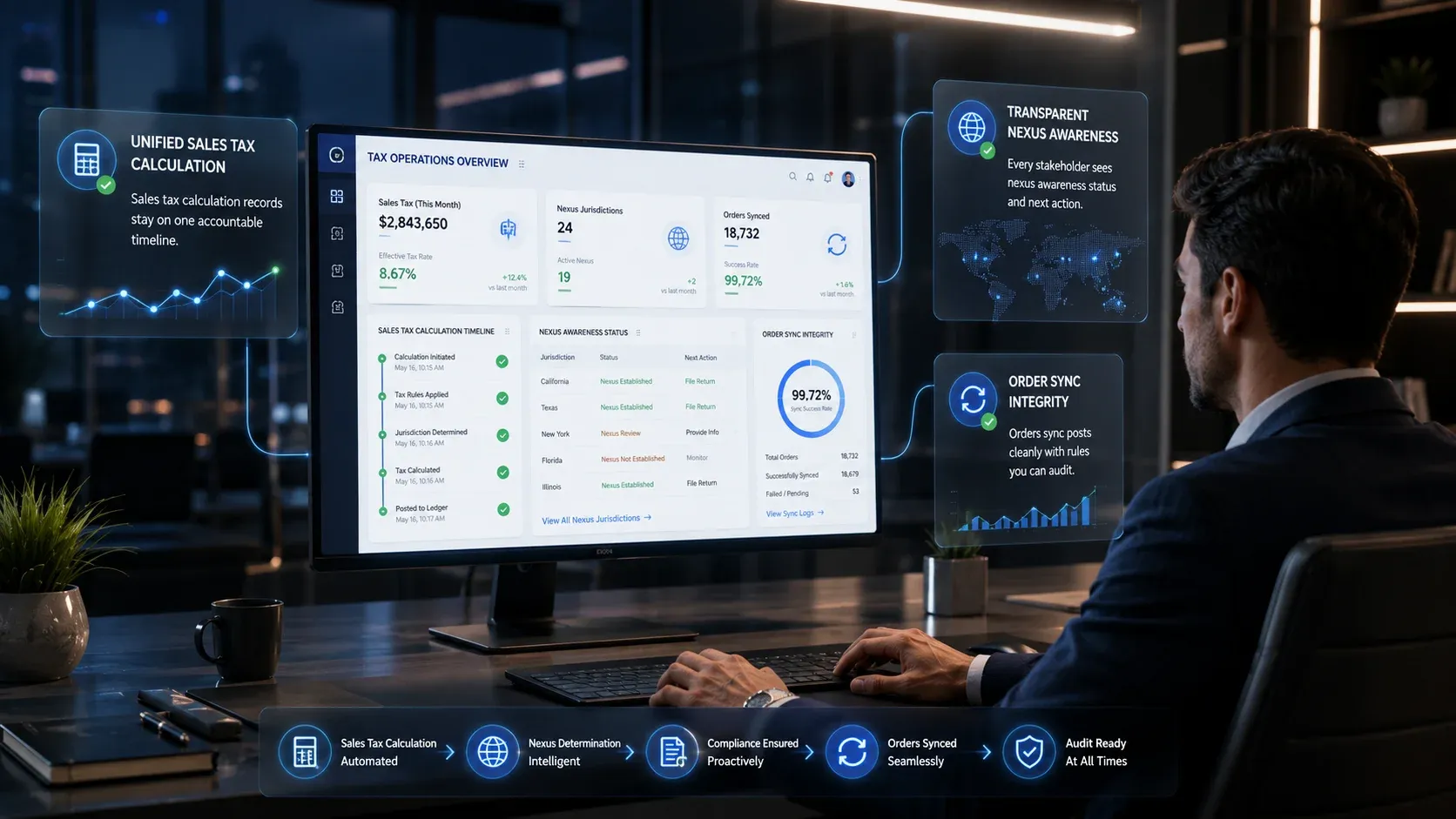Modern tax operations on echoBitz