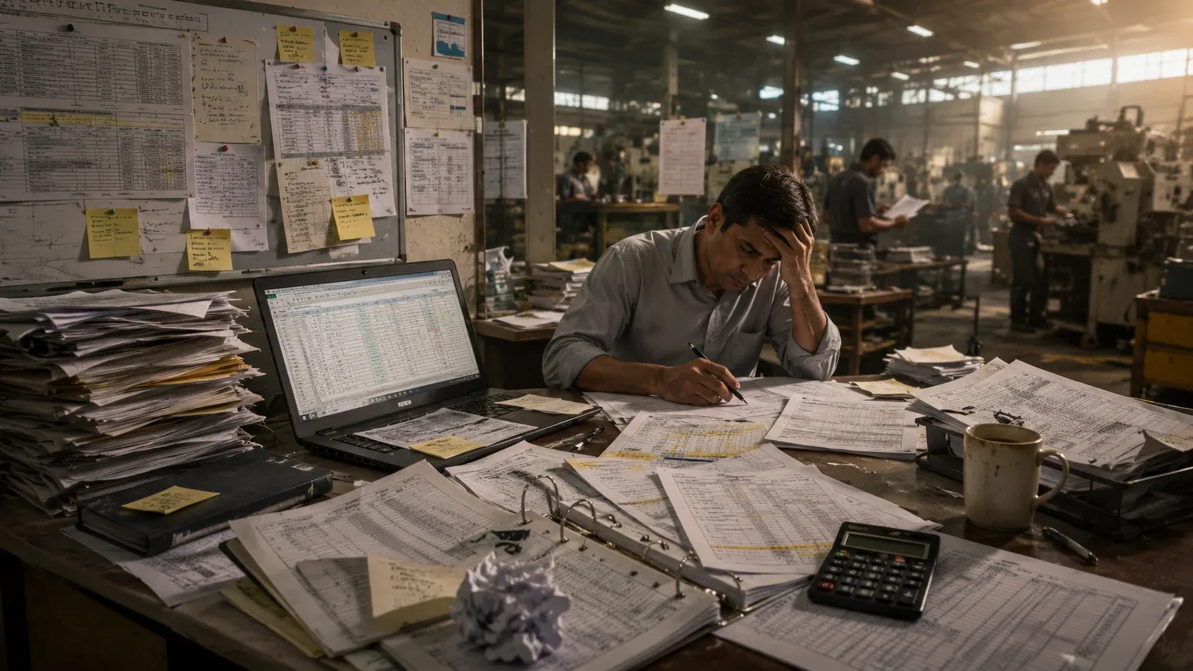 Traditional manufacturing operations with paper processes