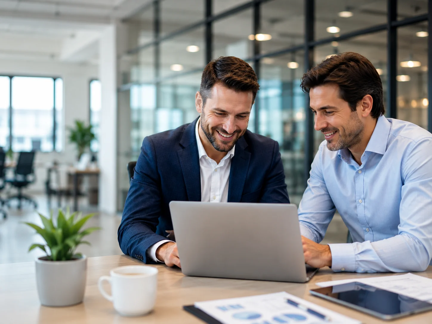 Business leaders reviewing SugarAI results together