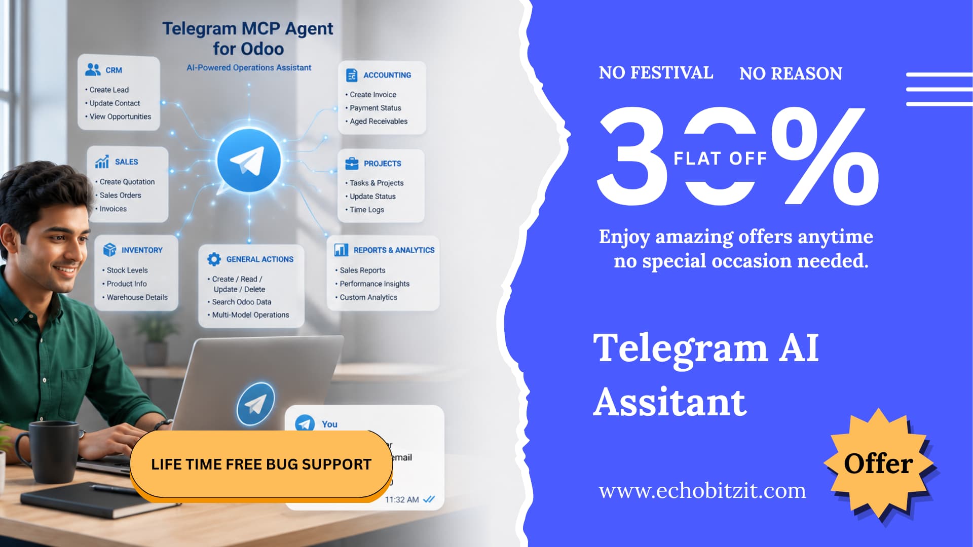 Odoo Telegram AI Assistant