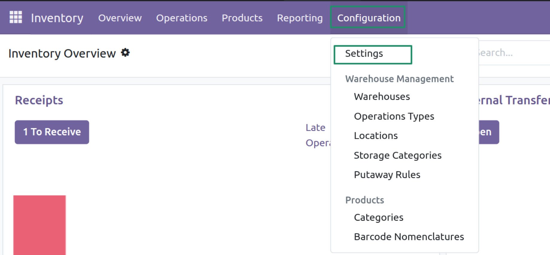 Inventory Configuration Settings
