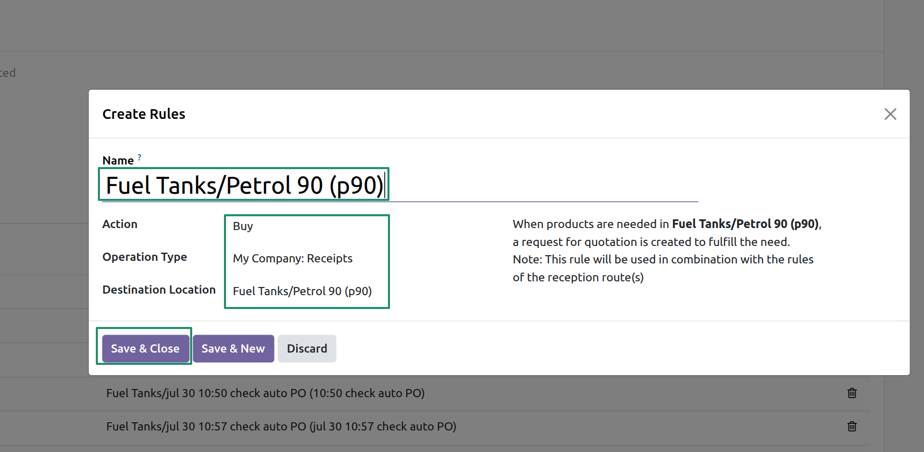 Save the Tank-Specific Buy Rule
