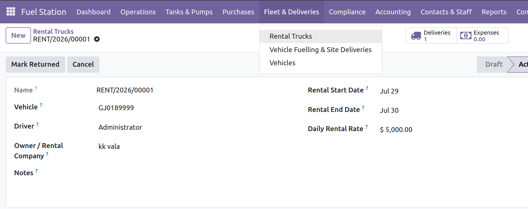Rental Trucks - Owner, Driver & Daily Rate