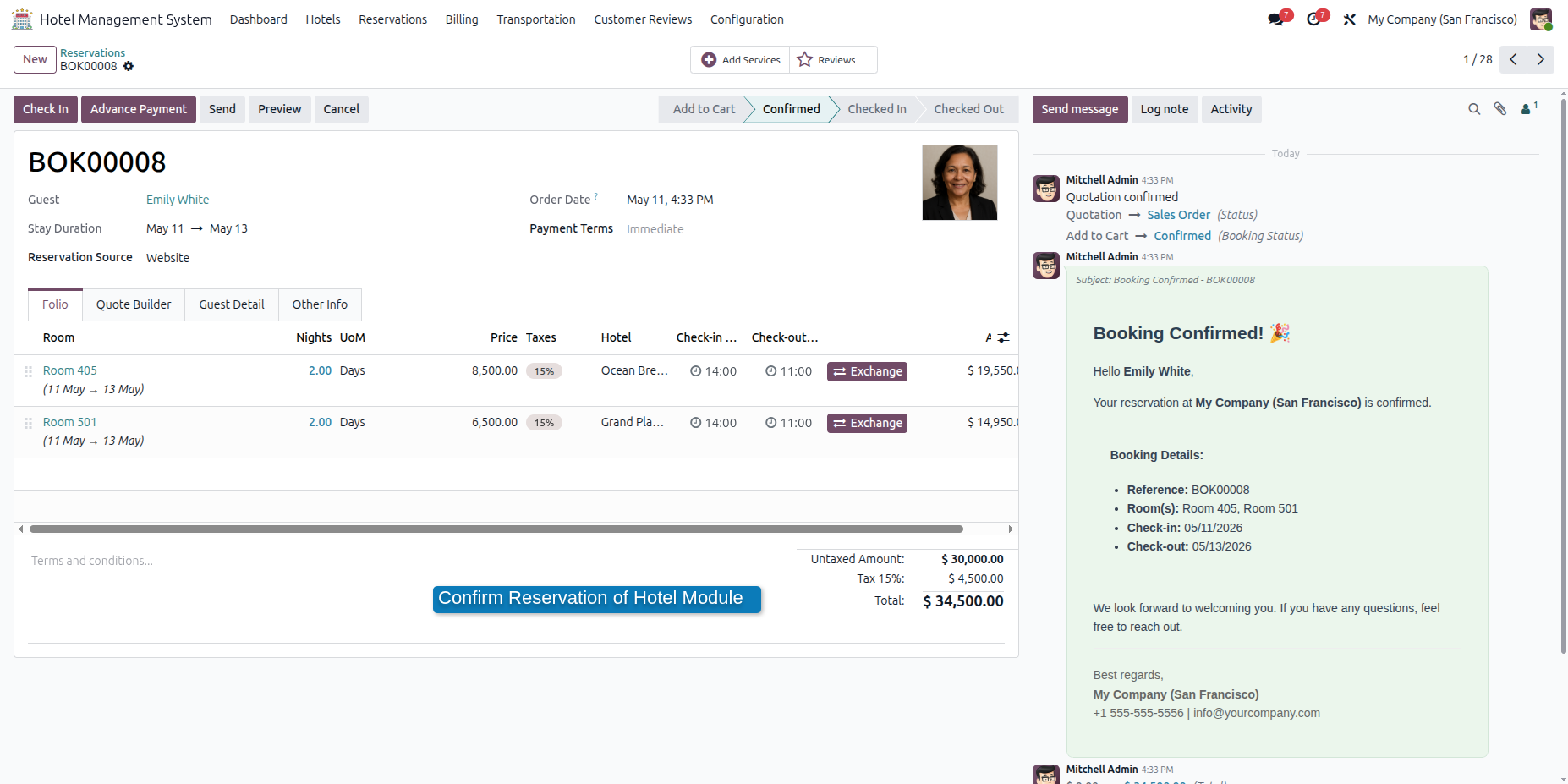 Creating a transport booking