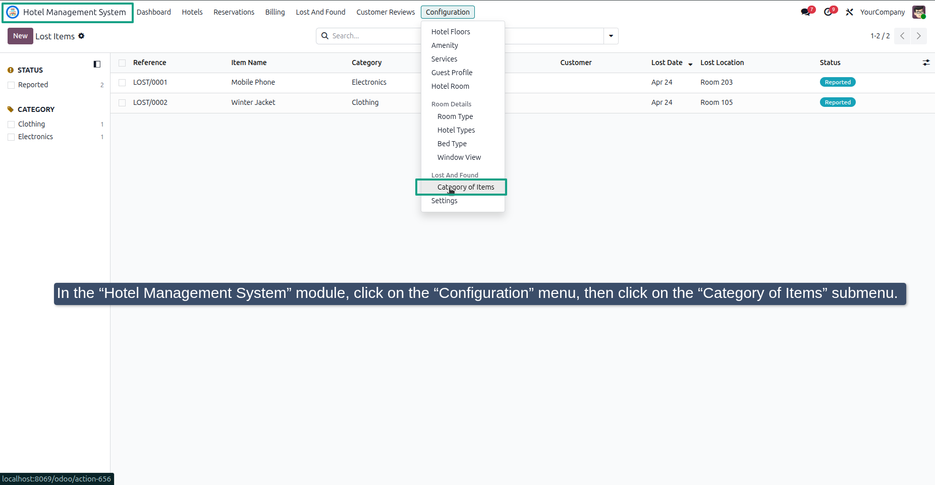 Access Category of Items