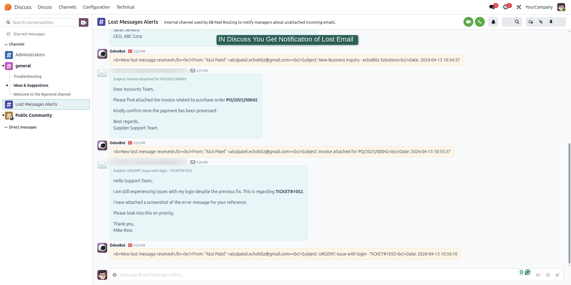 Real-time Discuss Alerts