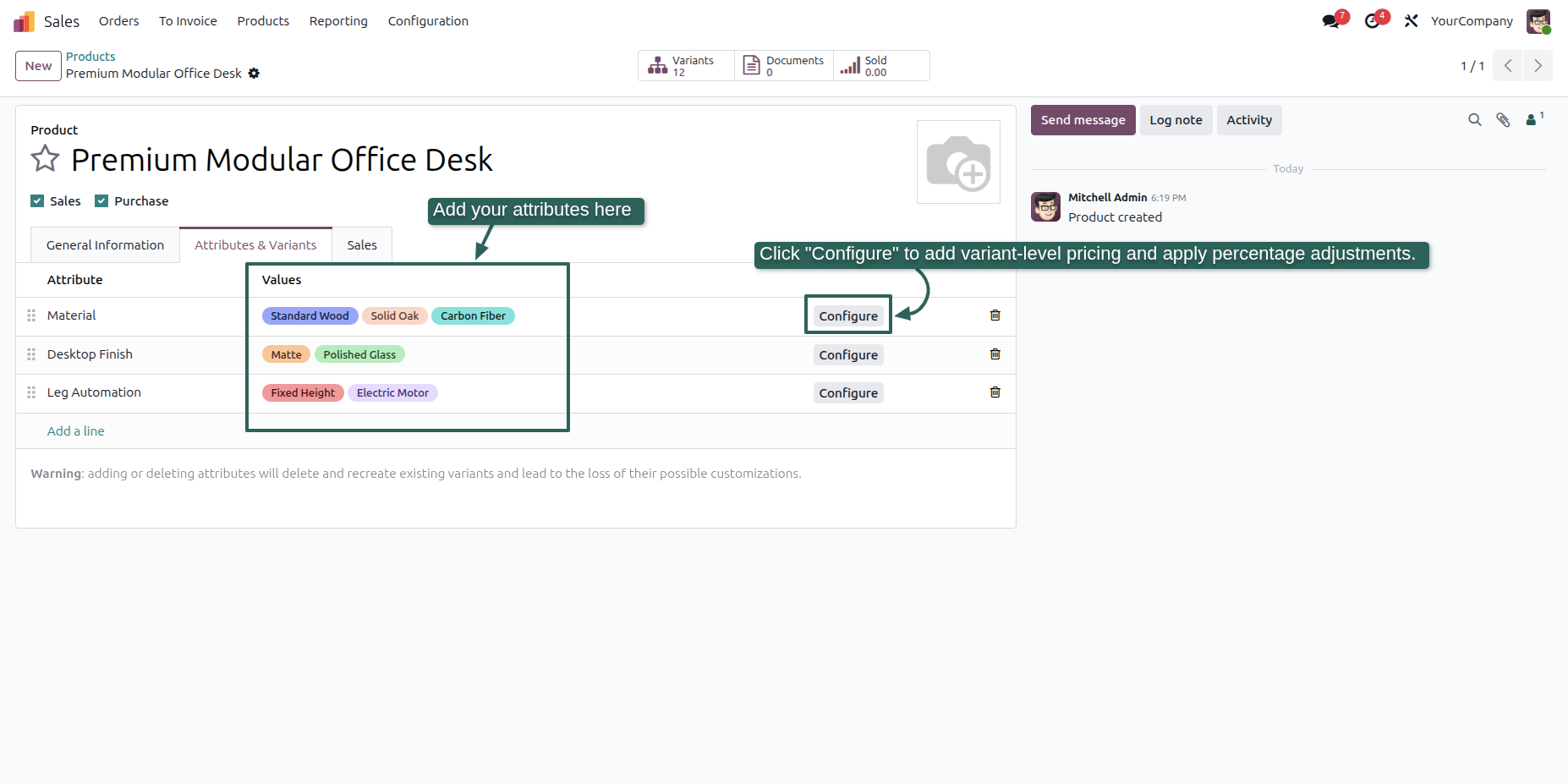 Add Attributes and Open Configuration