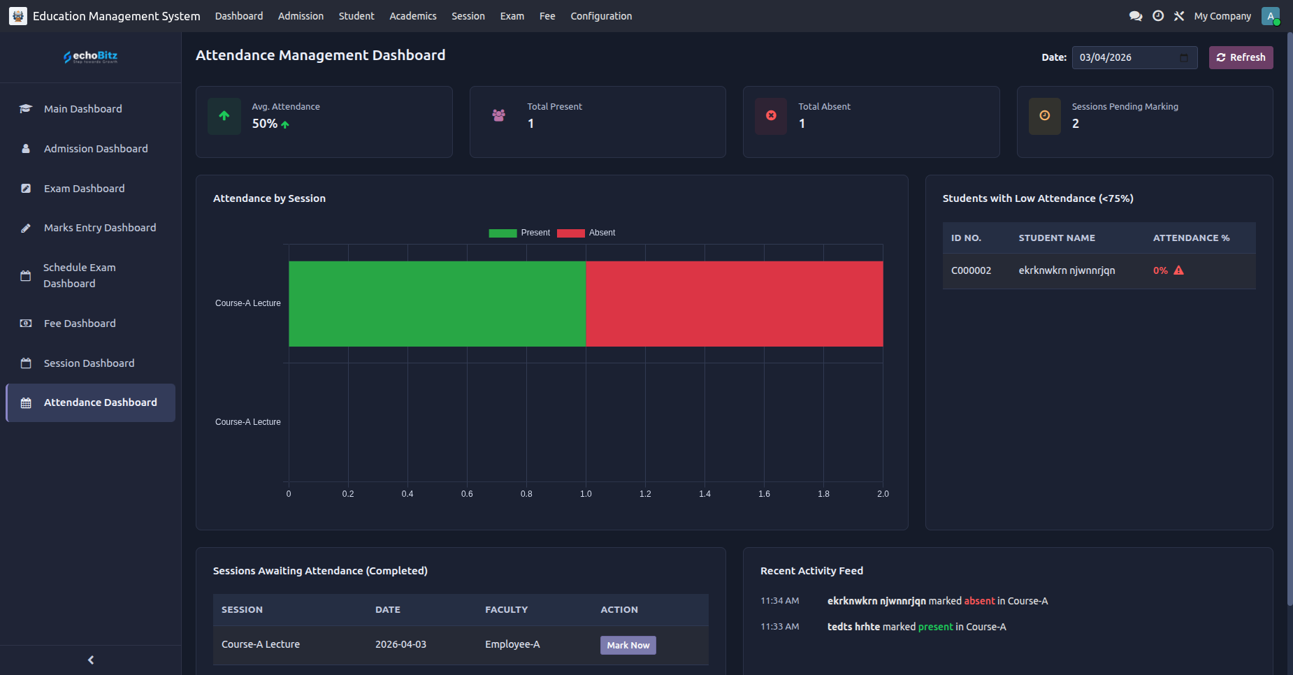 Attendance Dashboard
