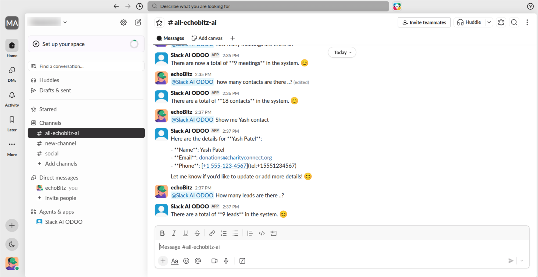 Odoo final document state after Slack confirmation