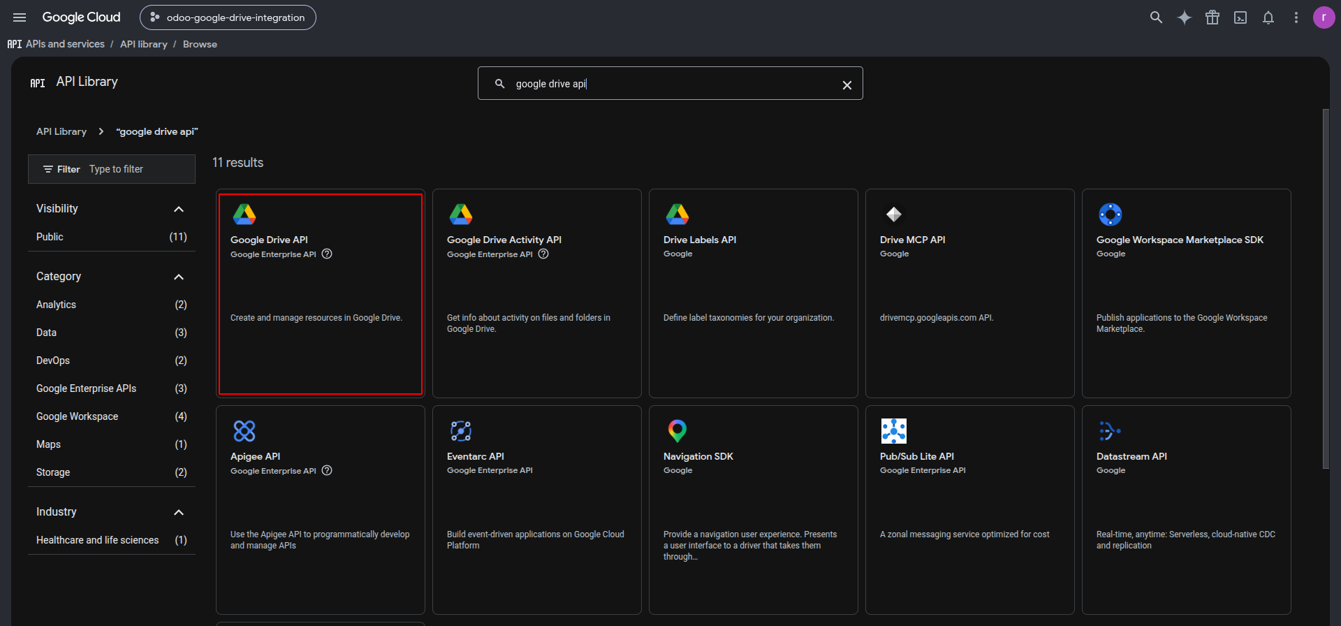 Google Drive Config Step 7