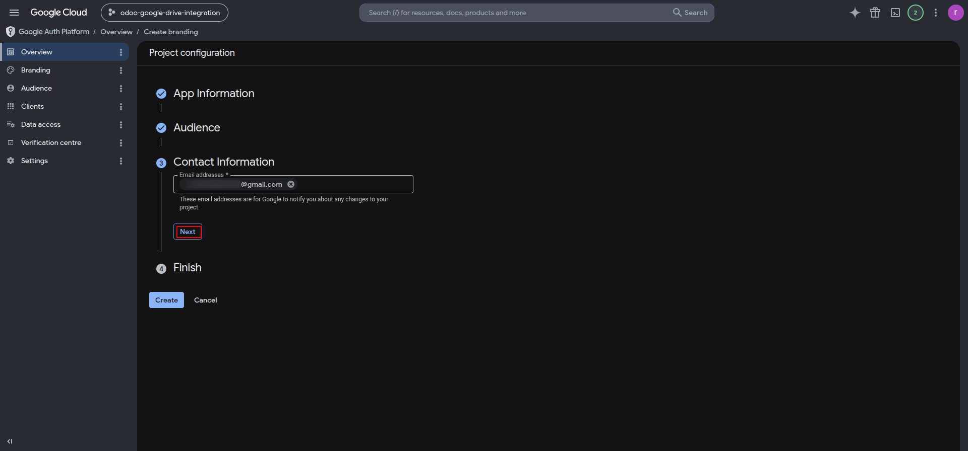 Google Drive Config Step 13