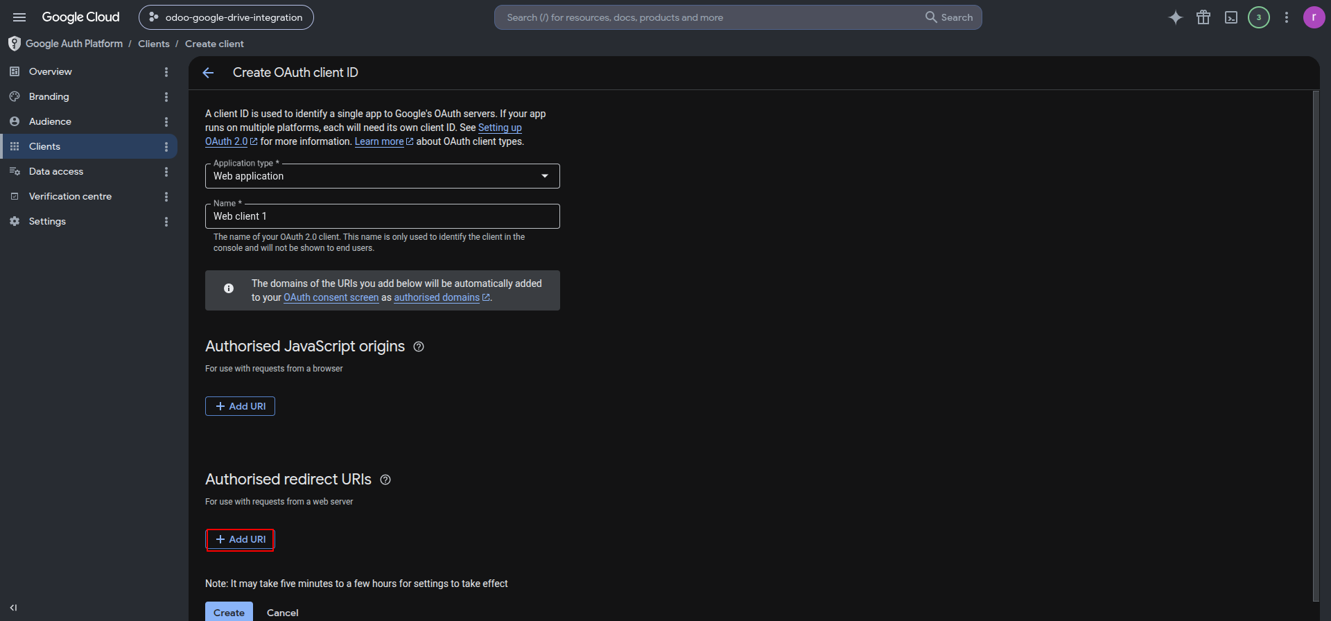 Google Drive Config Step 17