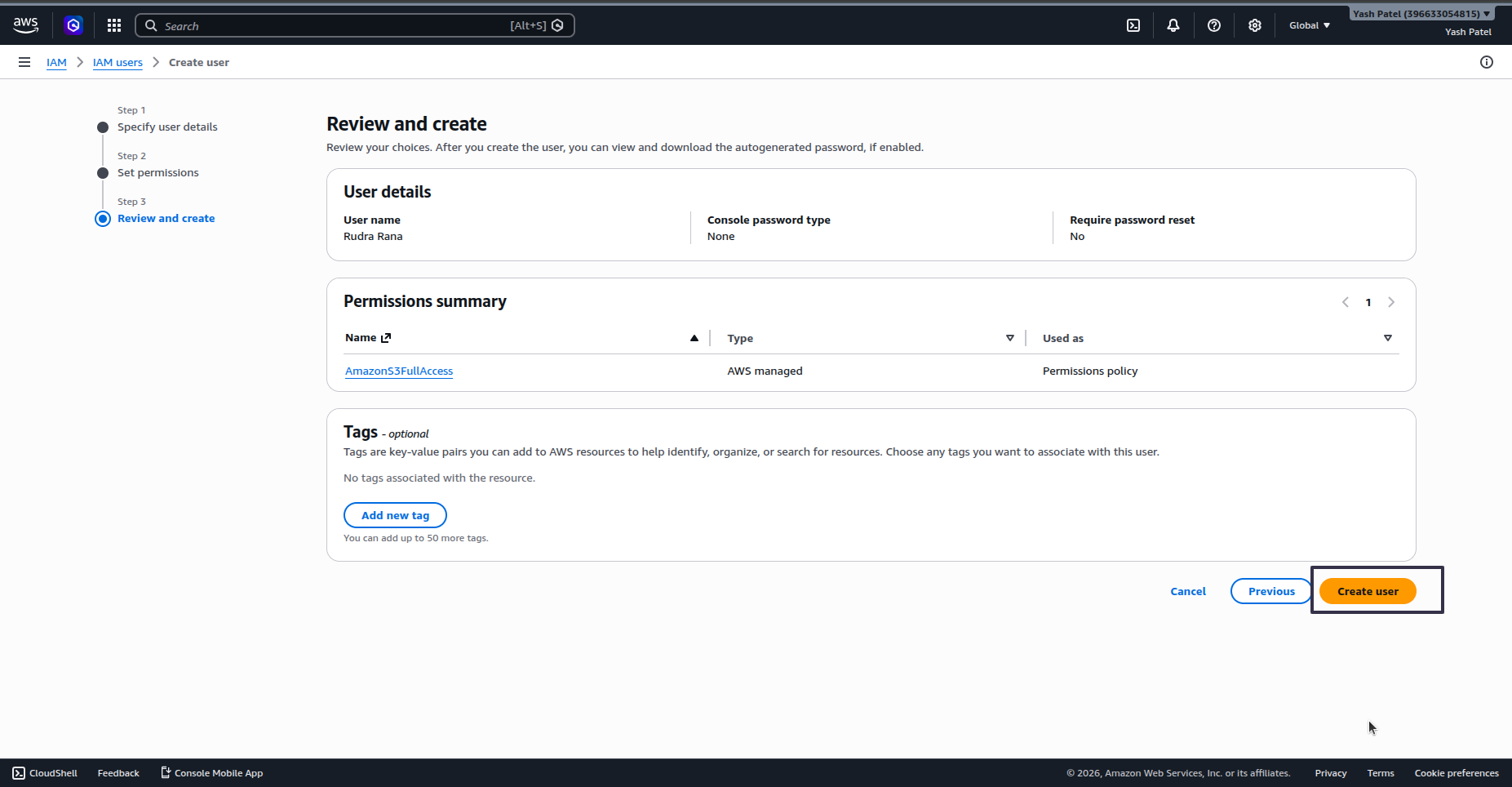 Amazon S3 Config Step 15