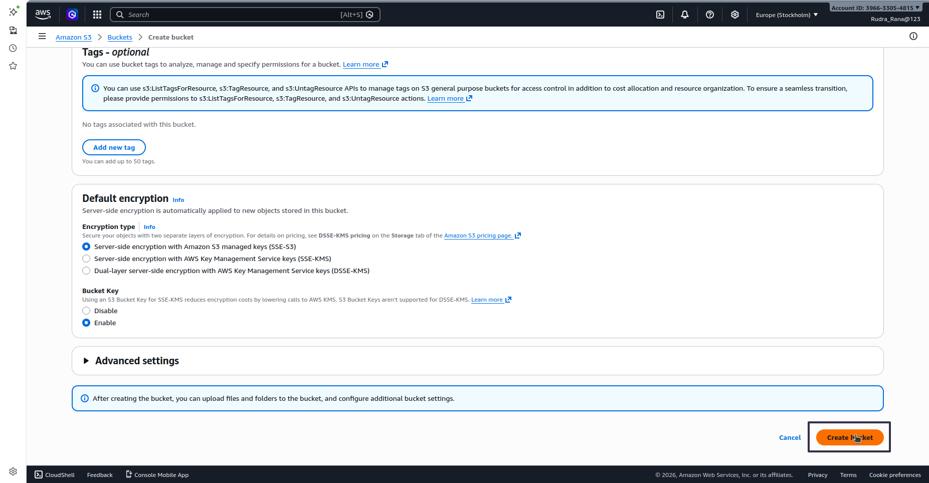 Amazon S3 Config Step 20